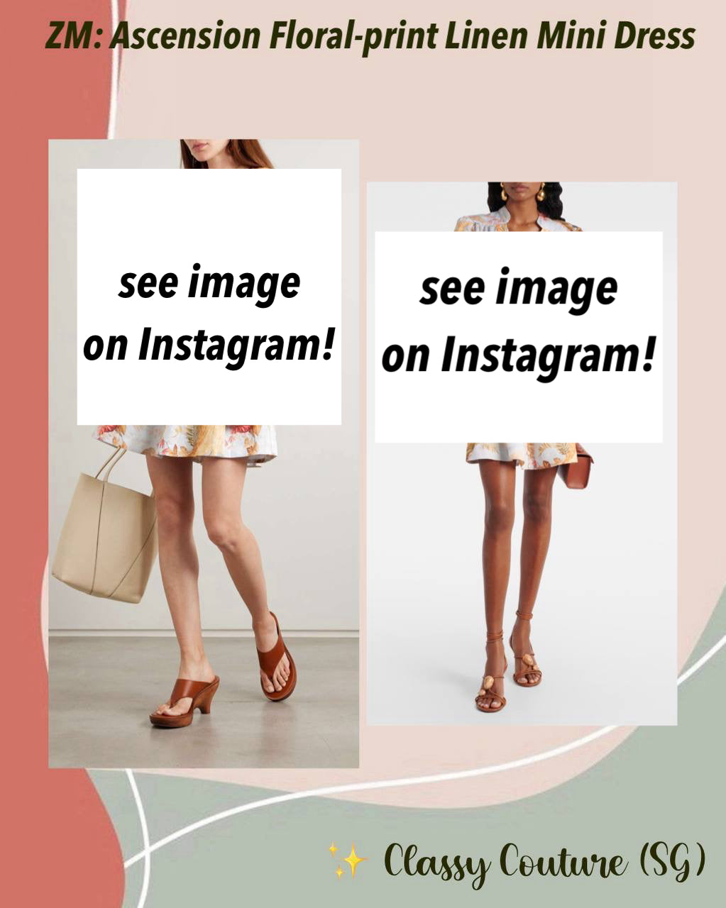 017ZM Ascension Floral-print Linen Mini Dress