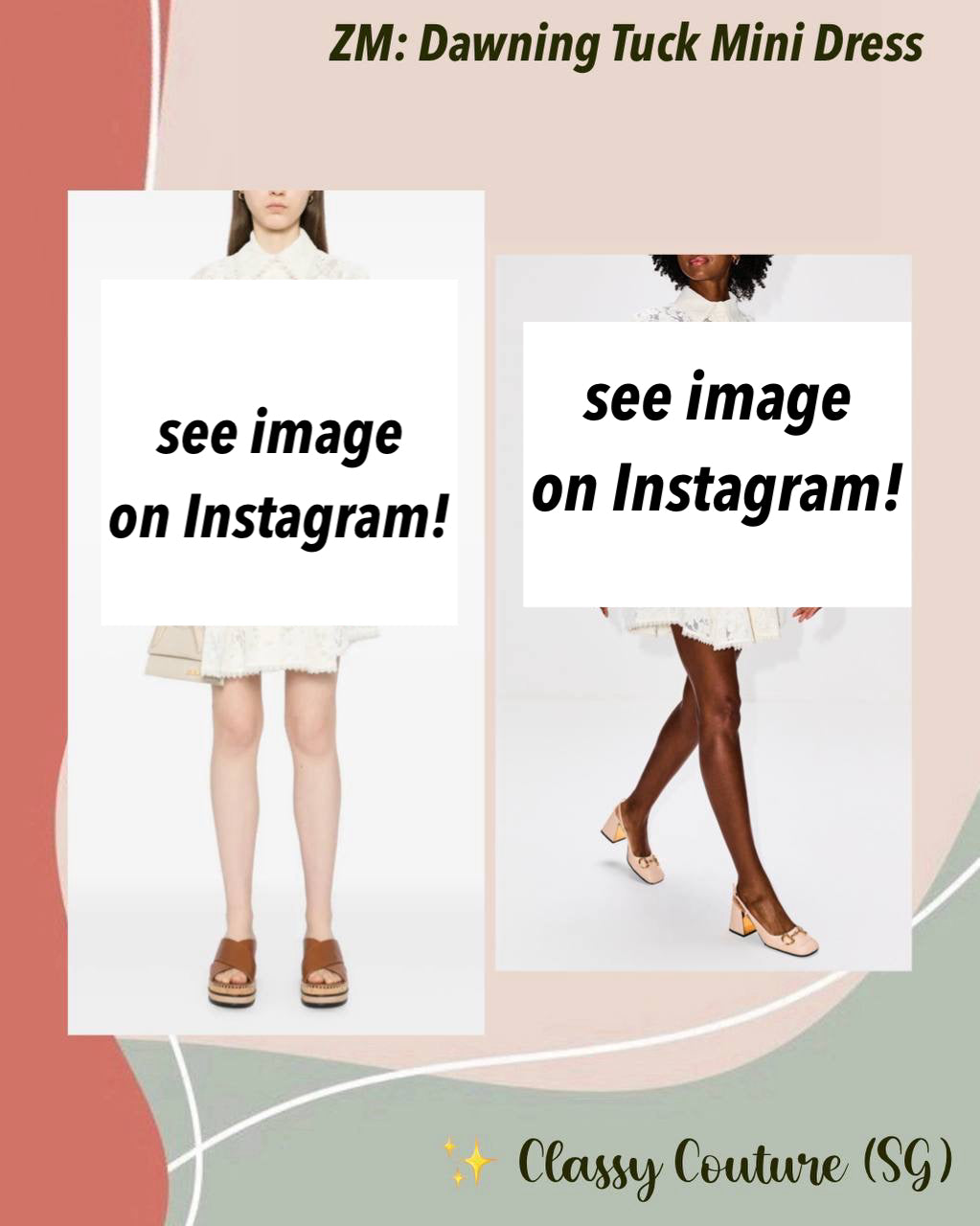 019ZM Dawning Tuck Lace Mini Dress