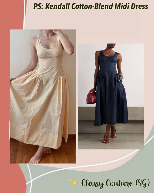 PS Kendall Tech Cotton-Blend Midi Dress