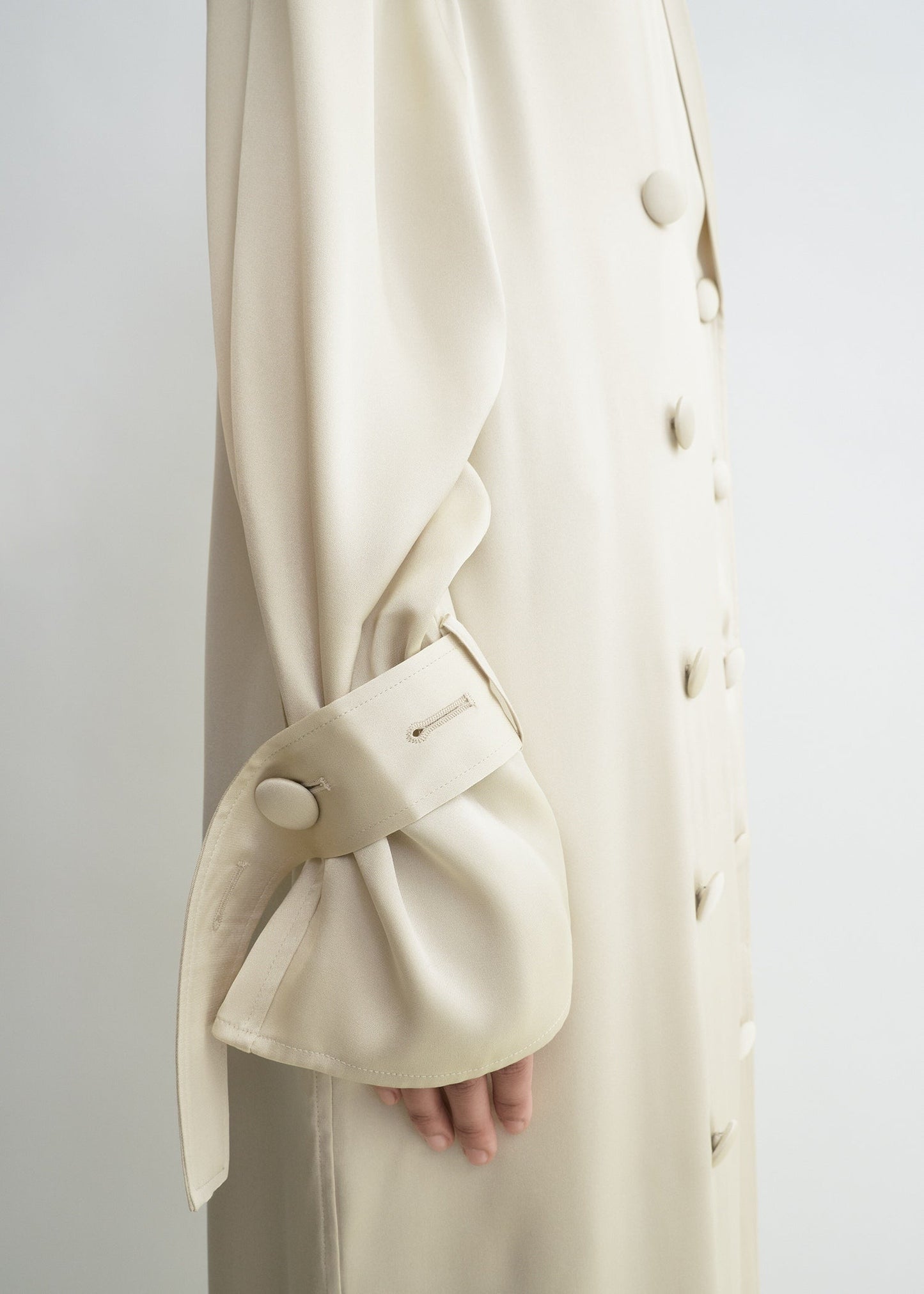 TOT Satin Trench Coat Dress