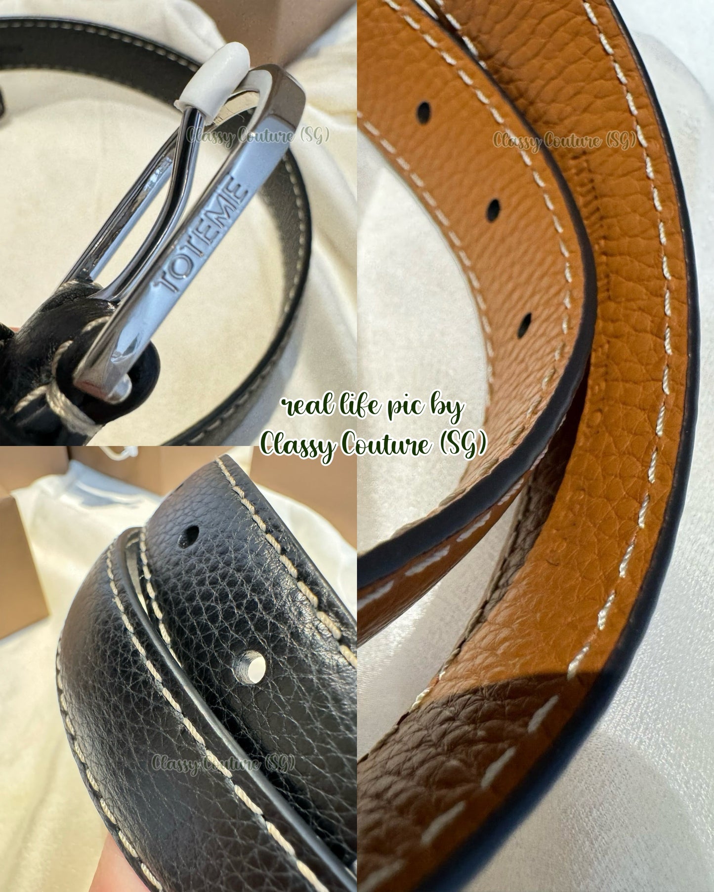 Tot Slim grained-leather trouser belt