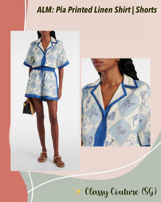 ALM Pia Printed Linen Shirt | Shorts | Set