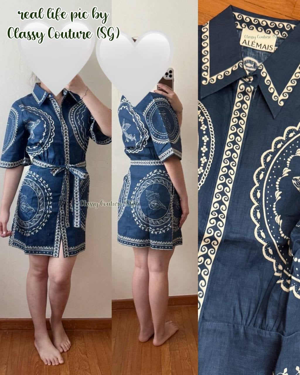 ALM Oceane Linen Shirtdress Mini Dress