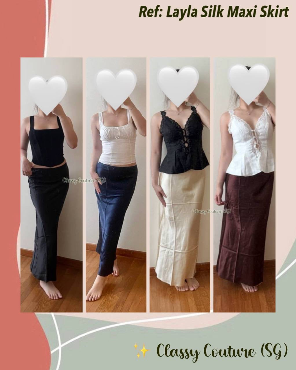 Restocked! Ref Layla Silk Maxi Skirt