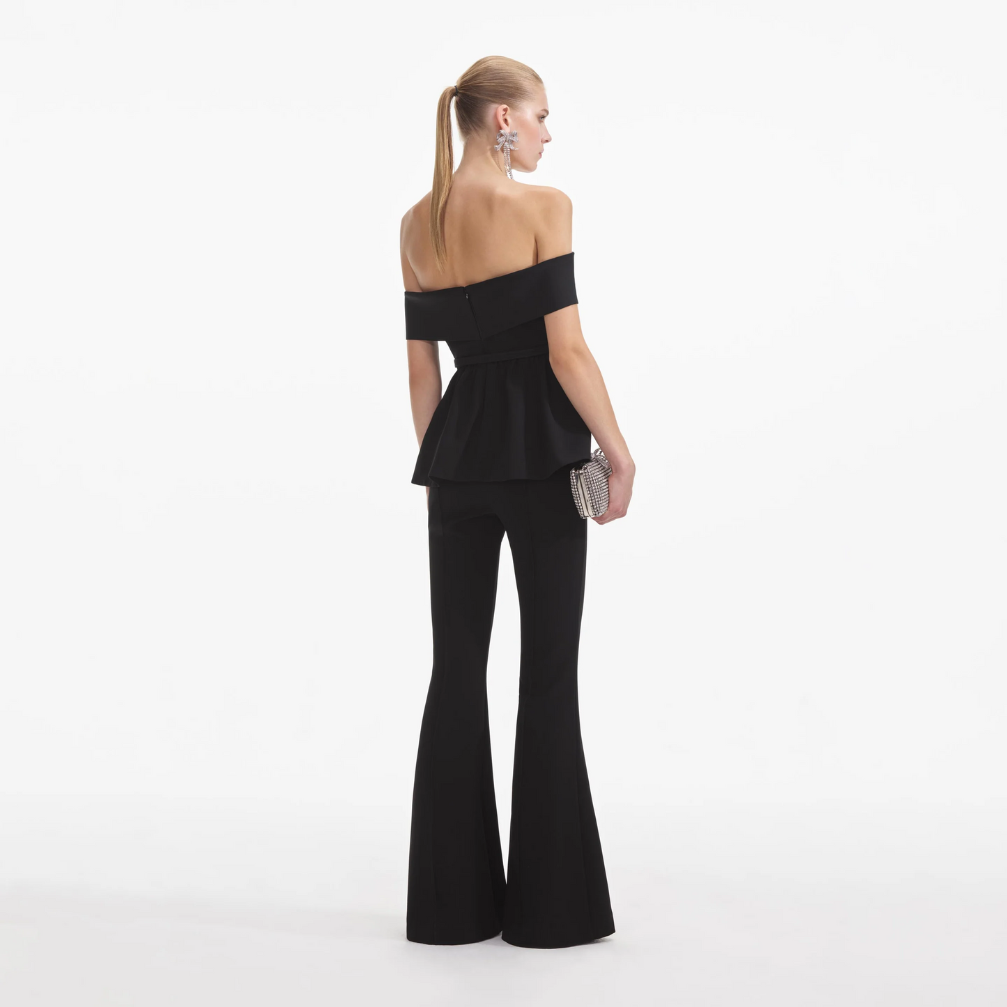 SP Black Crepe Off Shoulder Jumpsuit
