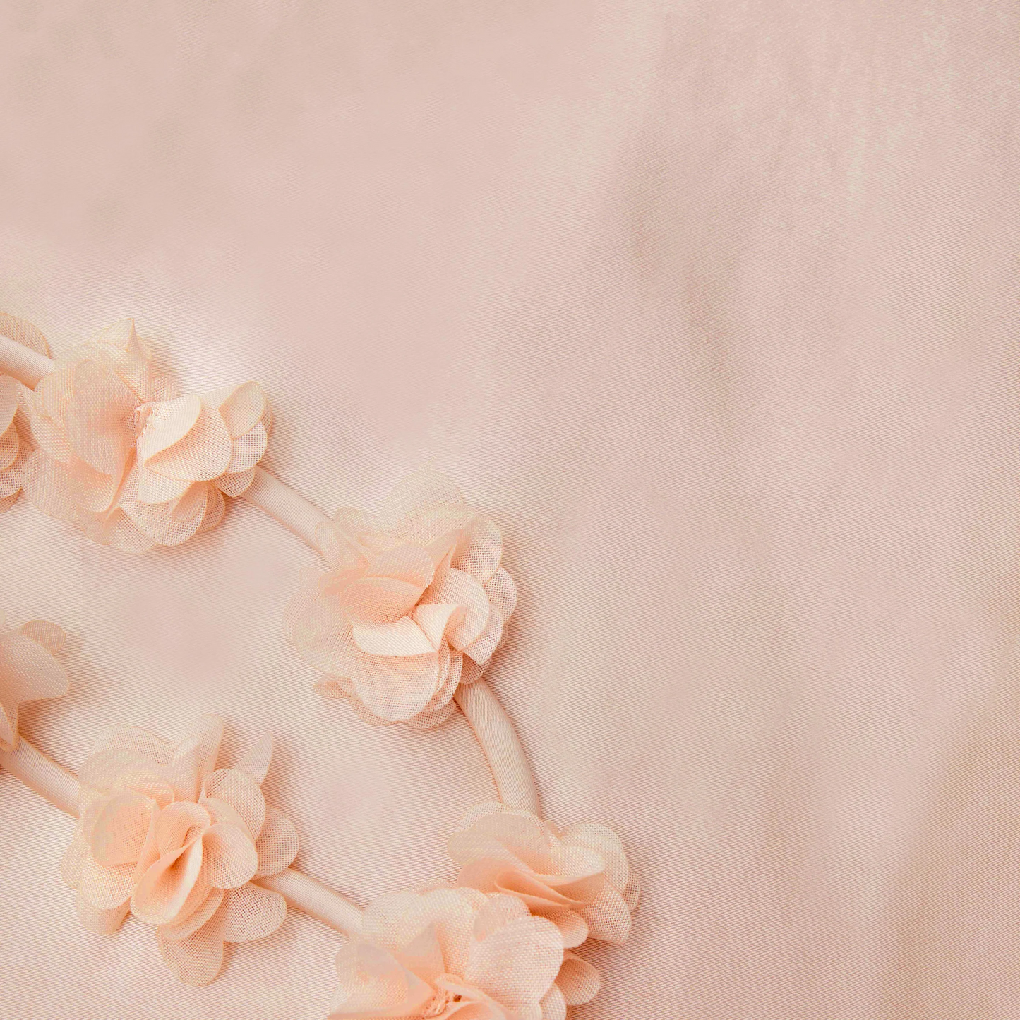 SP Satin Flower Maxi Dress in Rose Gold, Green, Yellow