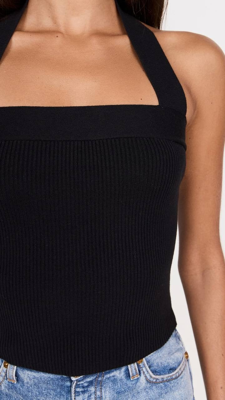 Ref Galina Cotton Sweater Halter Tank Top