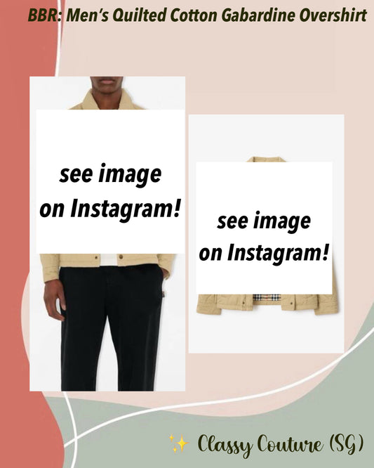 BBR Men’s Quilted Cotton Gabardine Overshirt Jacket