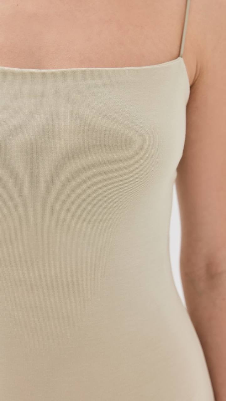 Ref Pavia Tencel Jersey Knit Bodycon Midi Dress in Dried Herbs