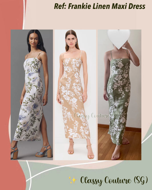 3 Colors! Ref Frankie Linen Midi Maxi Dress