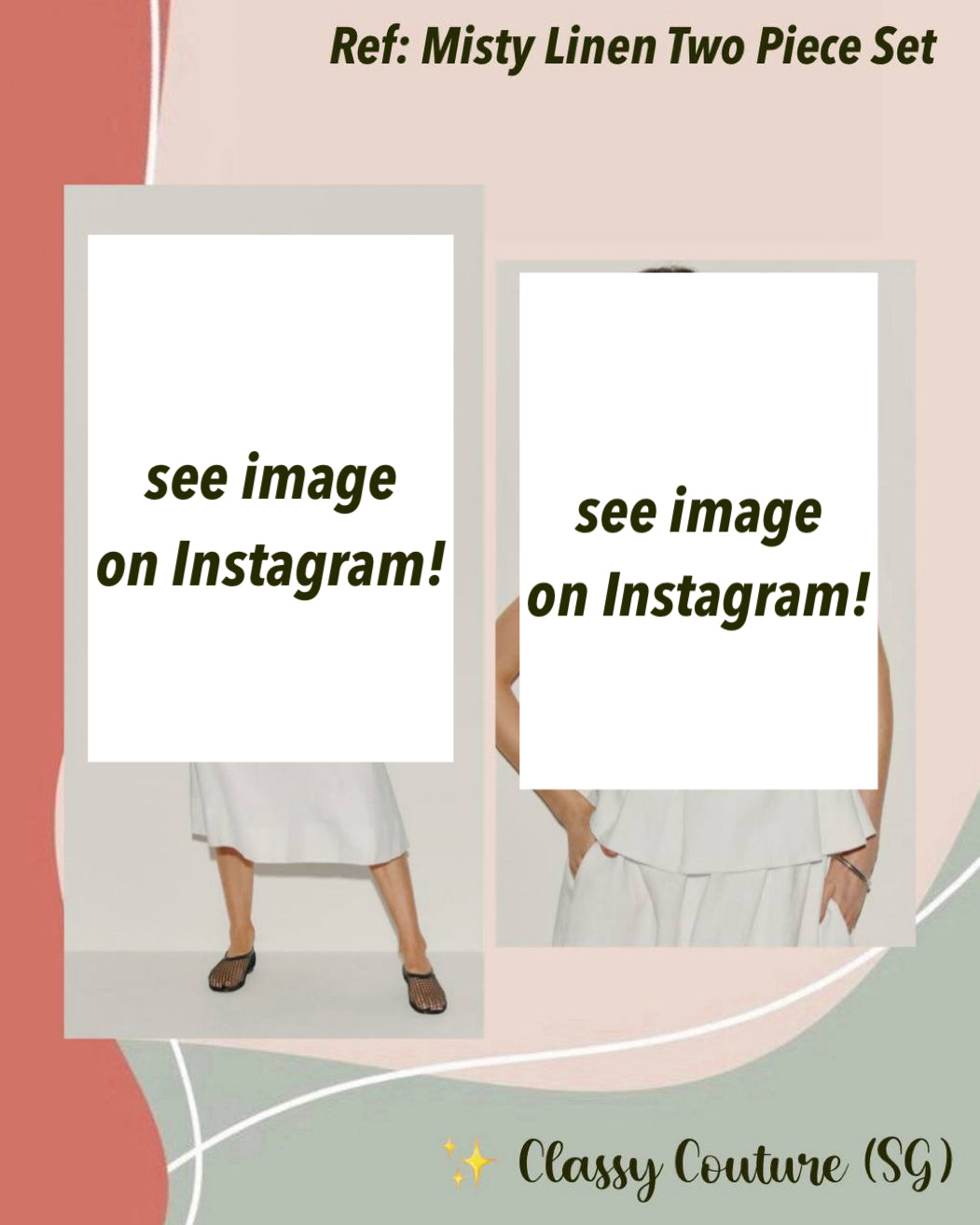 Ref Misty Peplum Top | Midi Skirt | Linen Two Piece Set