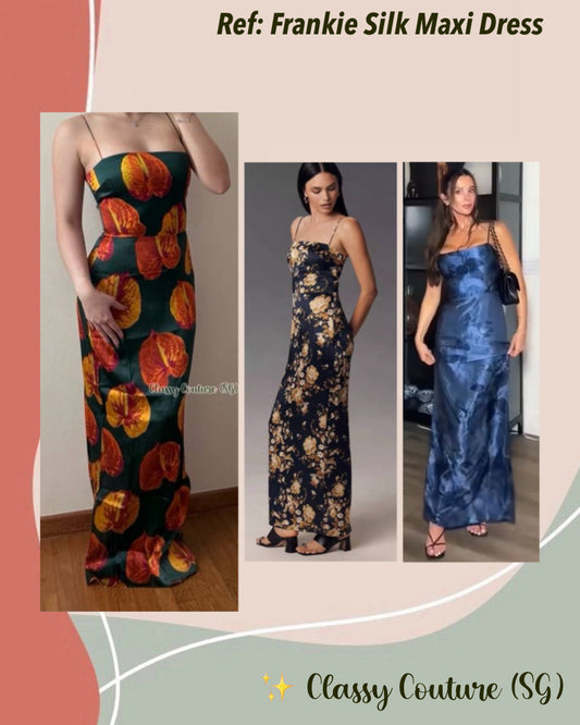 Ref Frankie Silk Maxi Dress in Daiquiri | Divinity