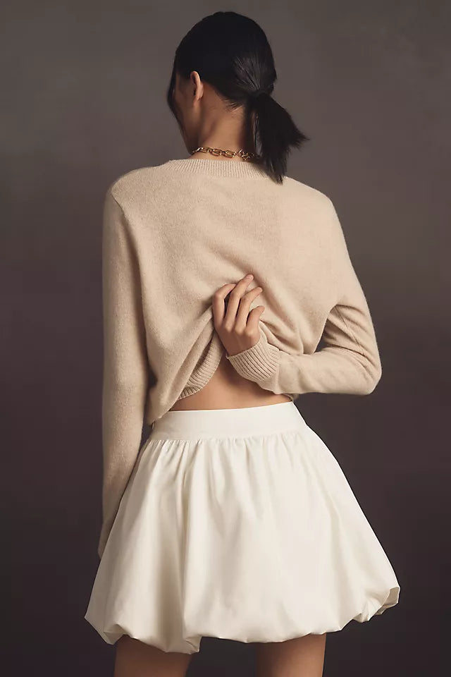 Ref Brynn Stretch-Cotton Bubble Mini Skirt