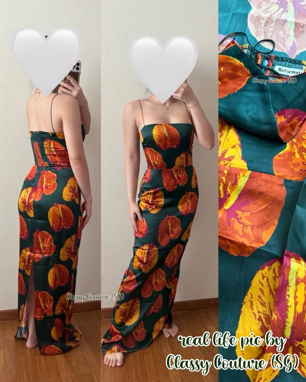 Ref Frankie Silk Maxi Dress in Daiquiri | Divinity