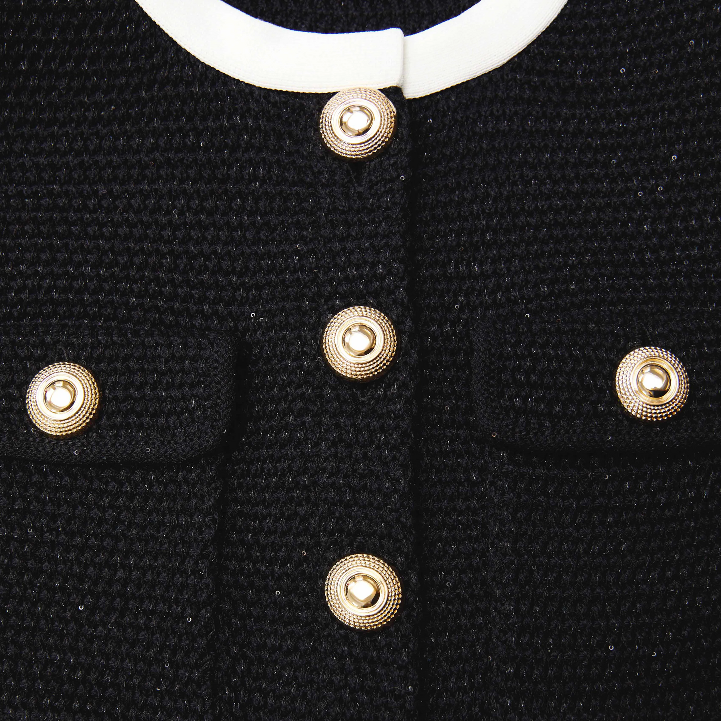 SP Black Knit Contrast Collar Mini Dress