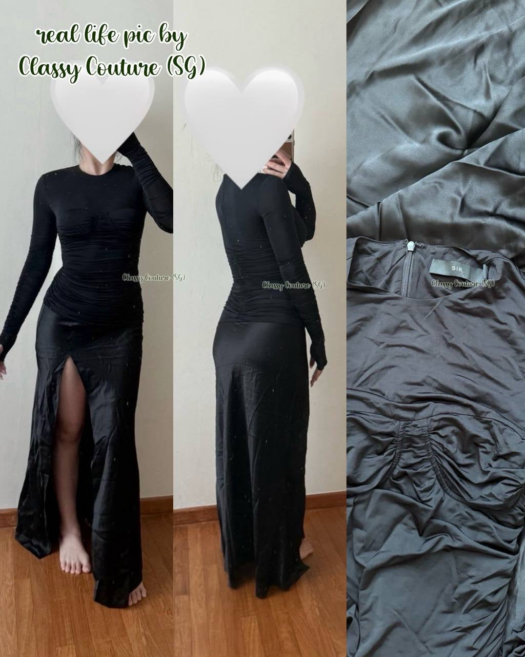STL Alessia Draped Gown Bustier Maxi Dress