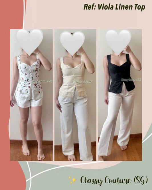 New Colors! Ref Viola Linen Top