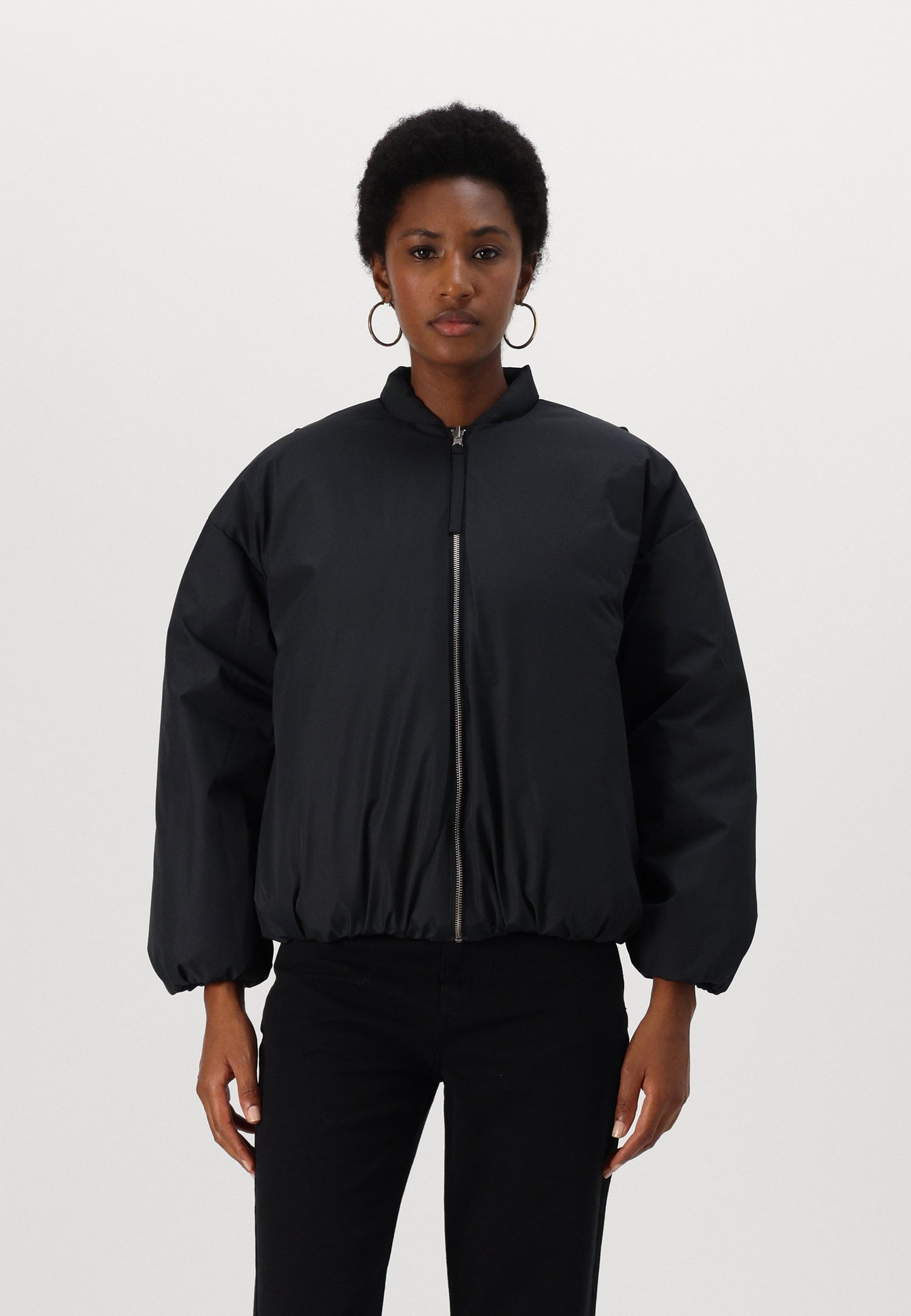 MMK Holkki Unikko Lightweight Reversible Padded Jacket in black/grey