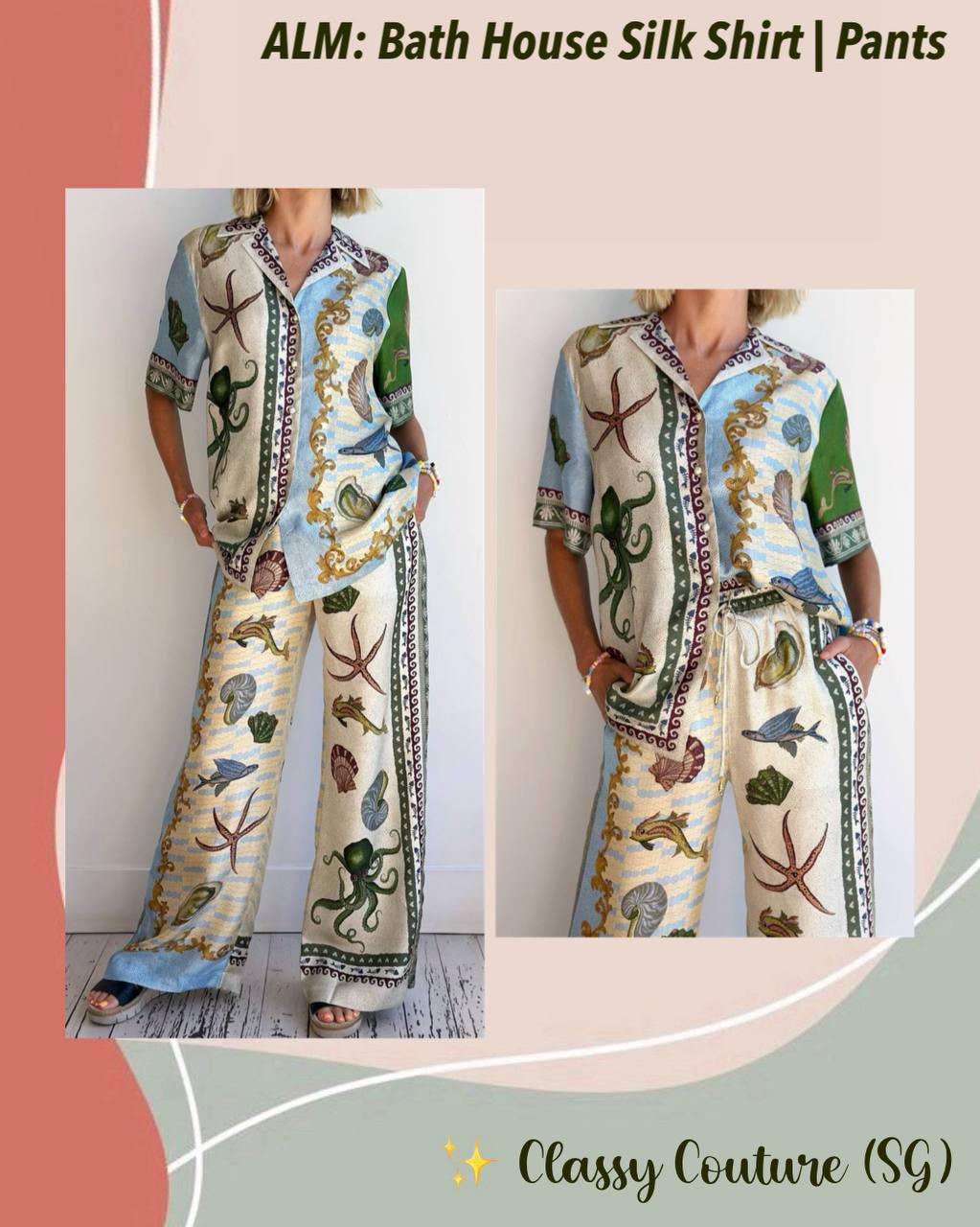 ALM Bath House Silk Shirt | Pants | Set