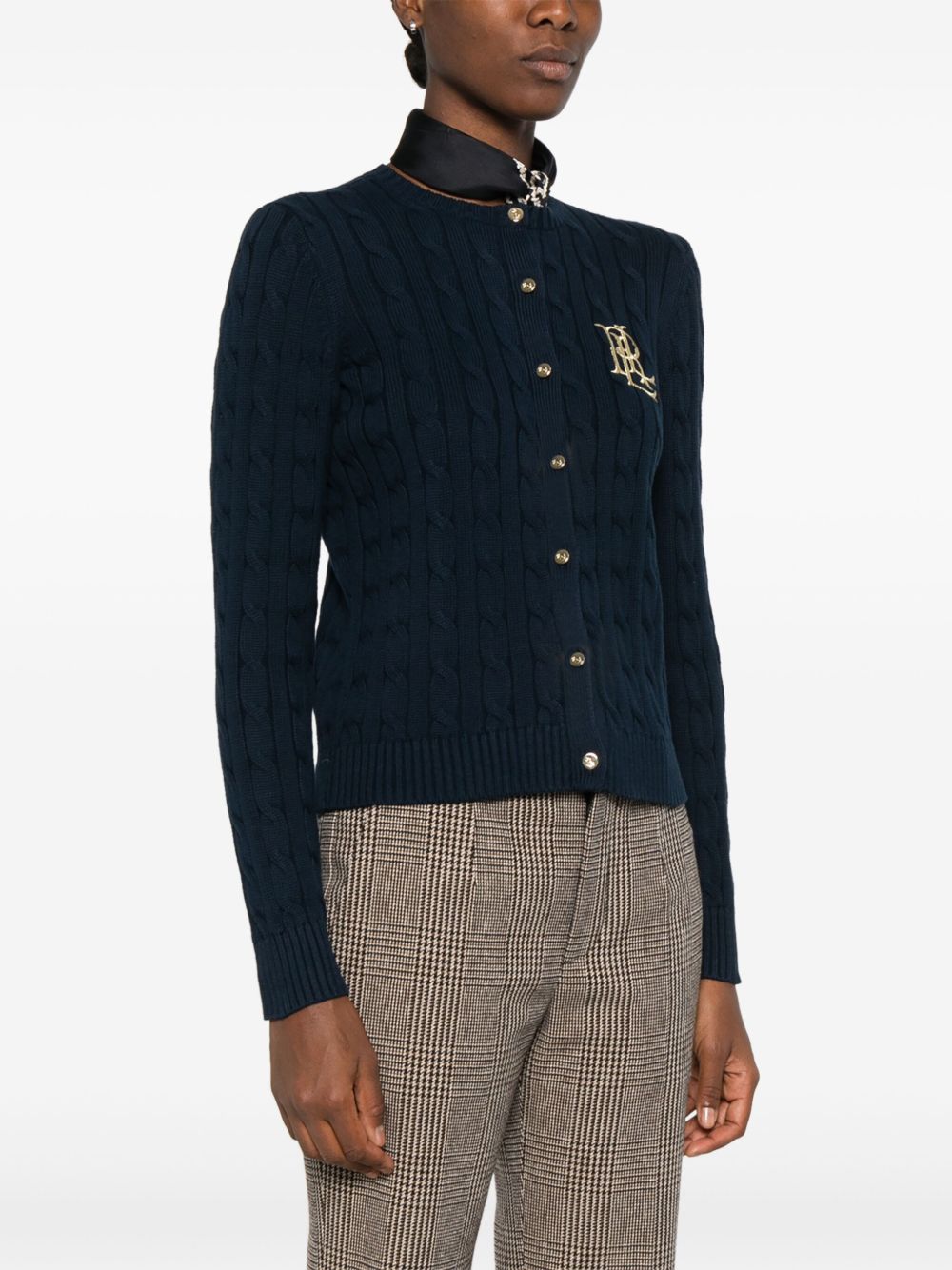 RL Ralhan Cable Knit Cotton Cardigan