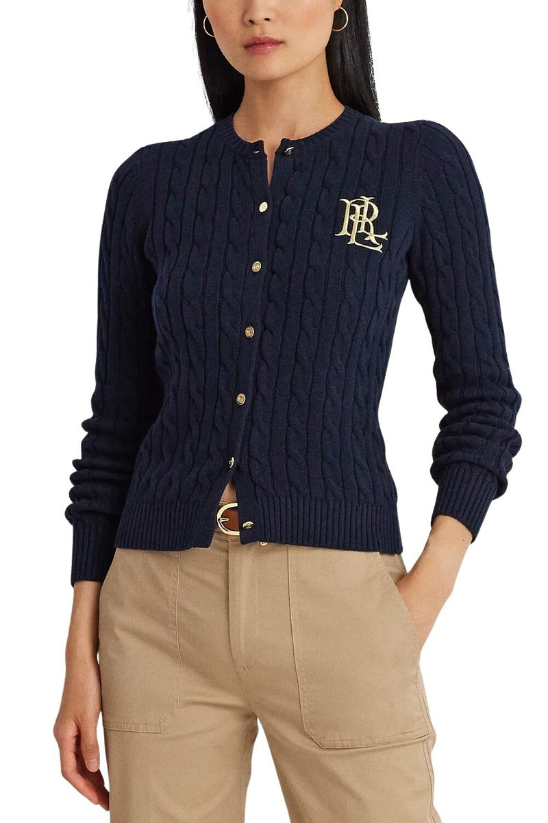 RL Ralhan Cable Knit Cotton Cardigan