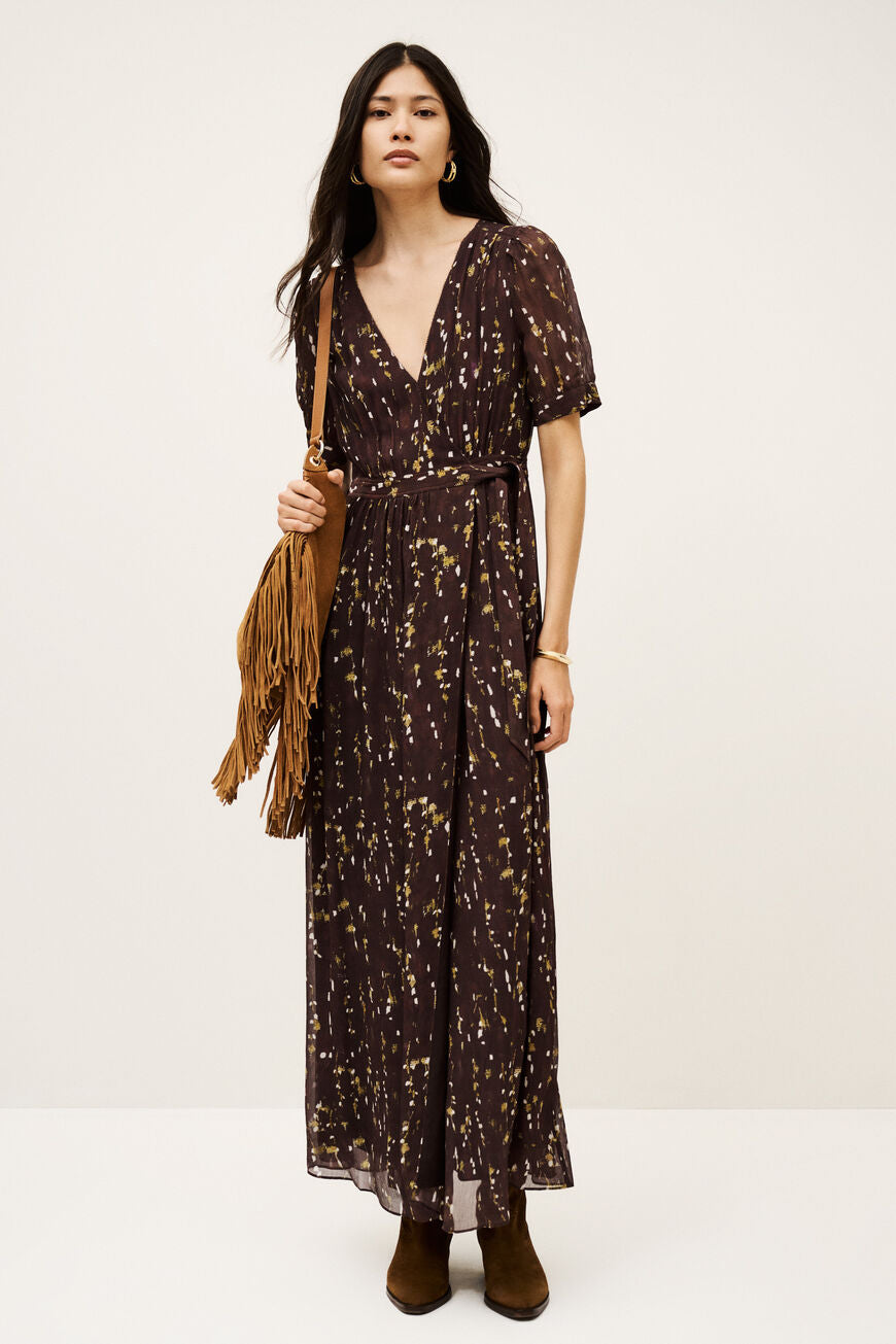 BA Kris Viscose Wrap Maxi Dress