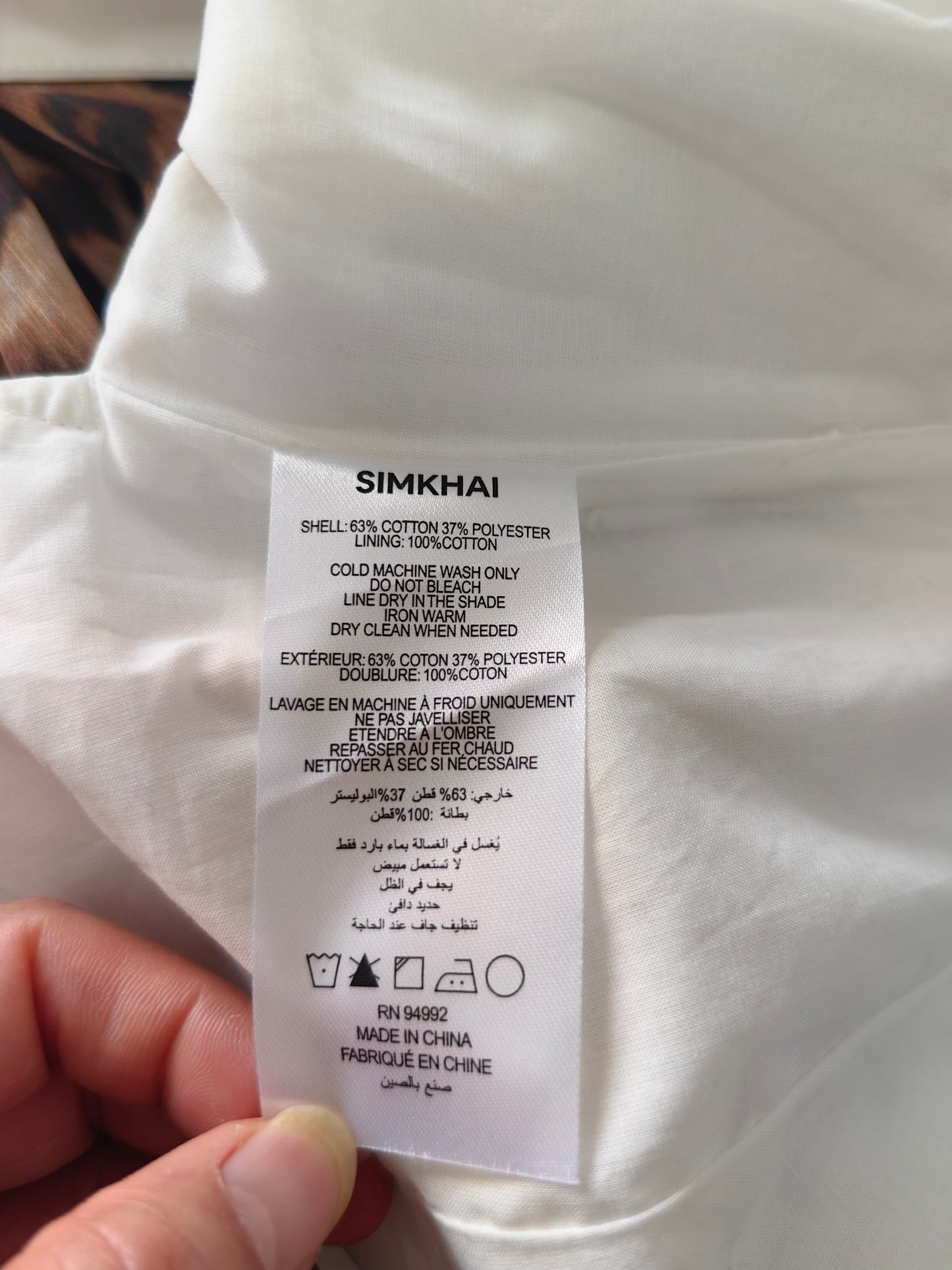 SIM White Emerson Cotton Strapless Bustier Top