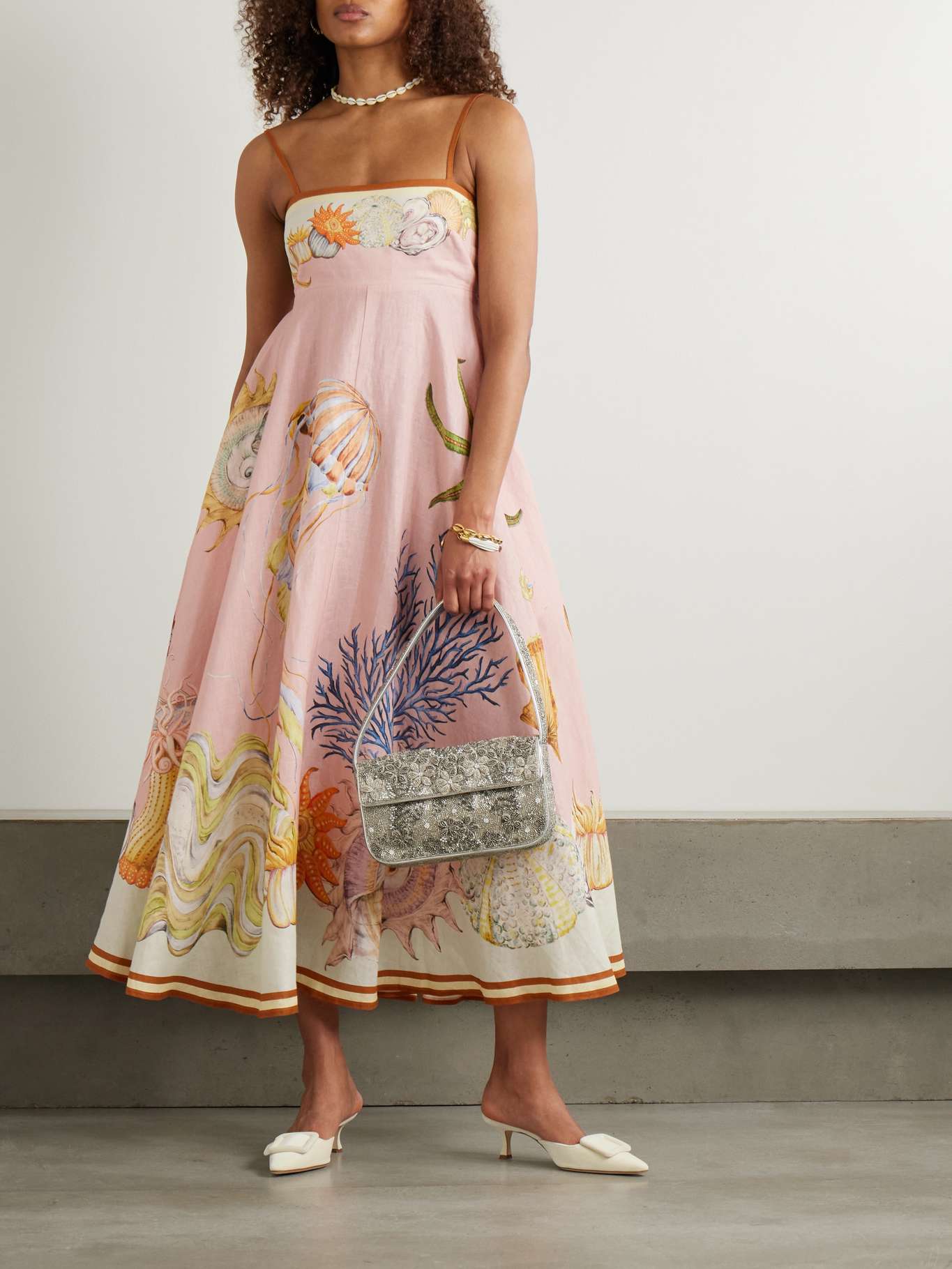 ALM Nereids Linen Midi Dress Sundress