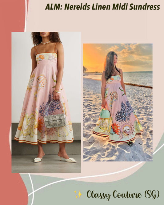 ALM Nereids Linen Midi Dress Sundress