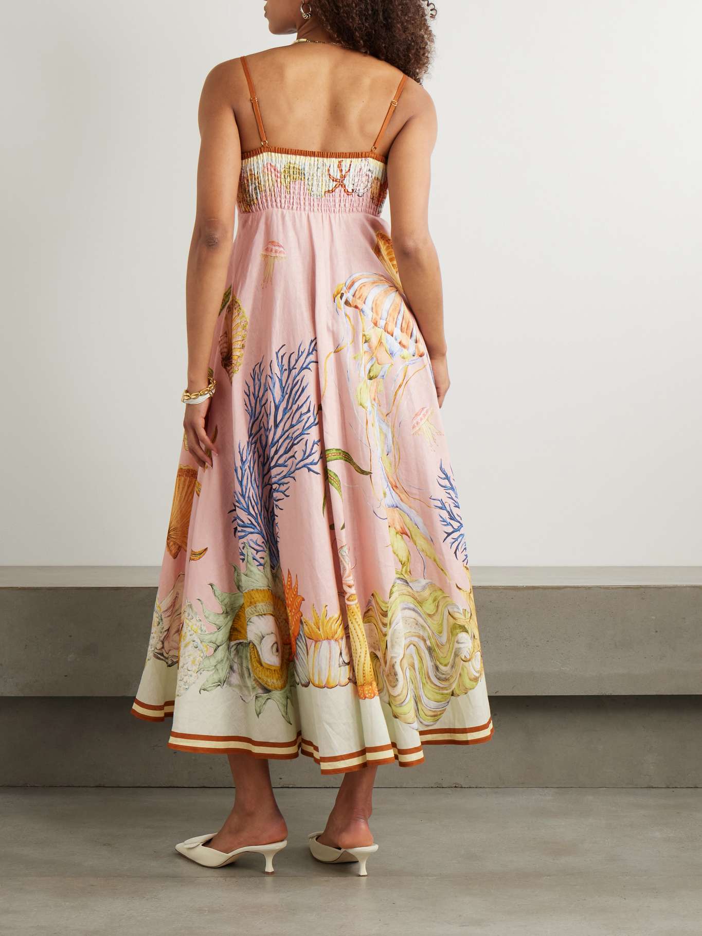 ALM Nereids Linen Midi Dress Sundress