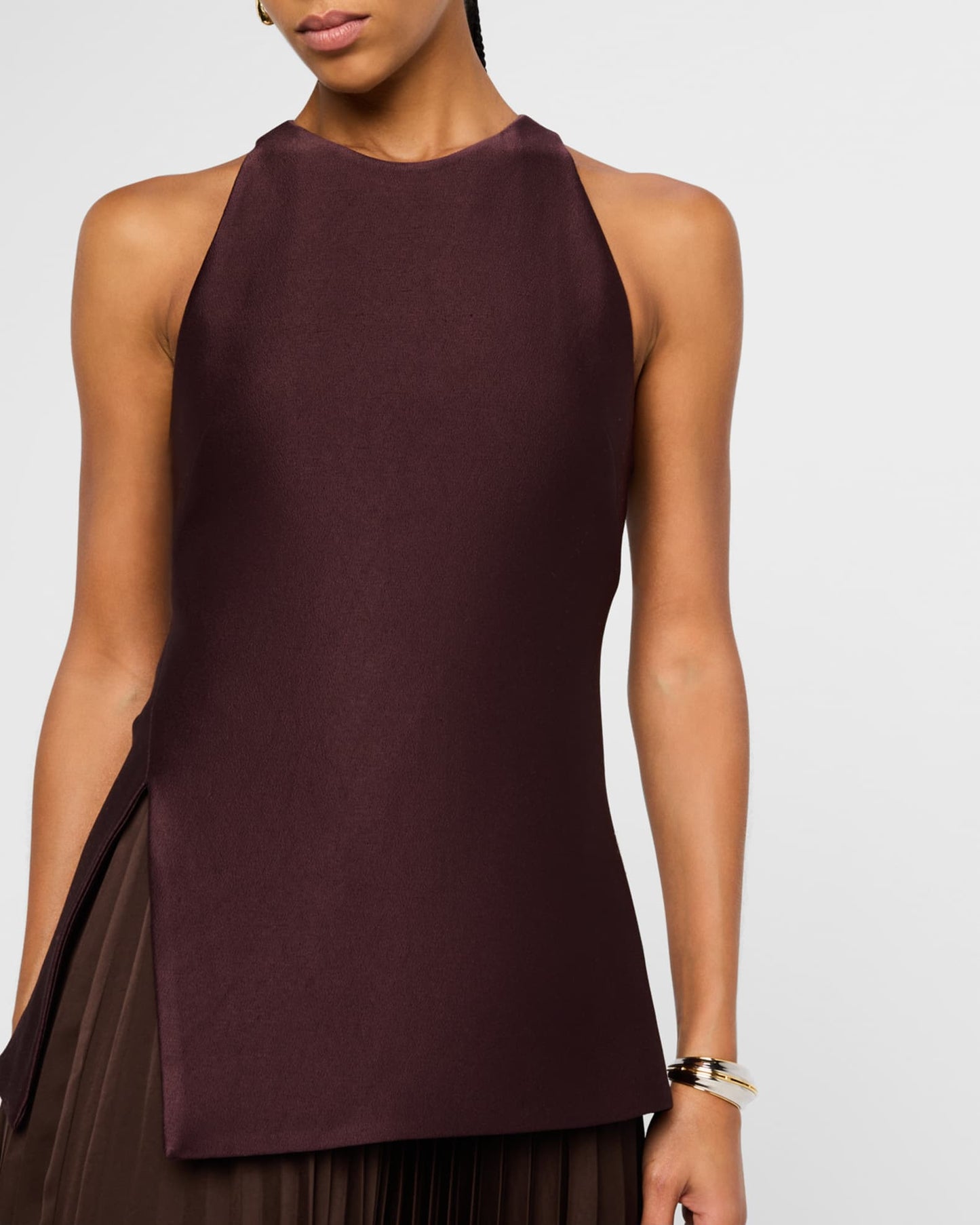 ALC Willow Sleeveless Pleated Midi Dress