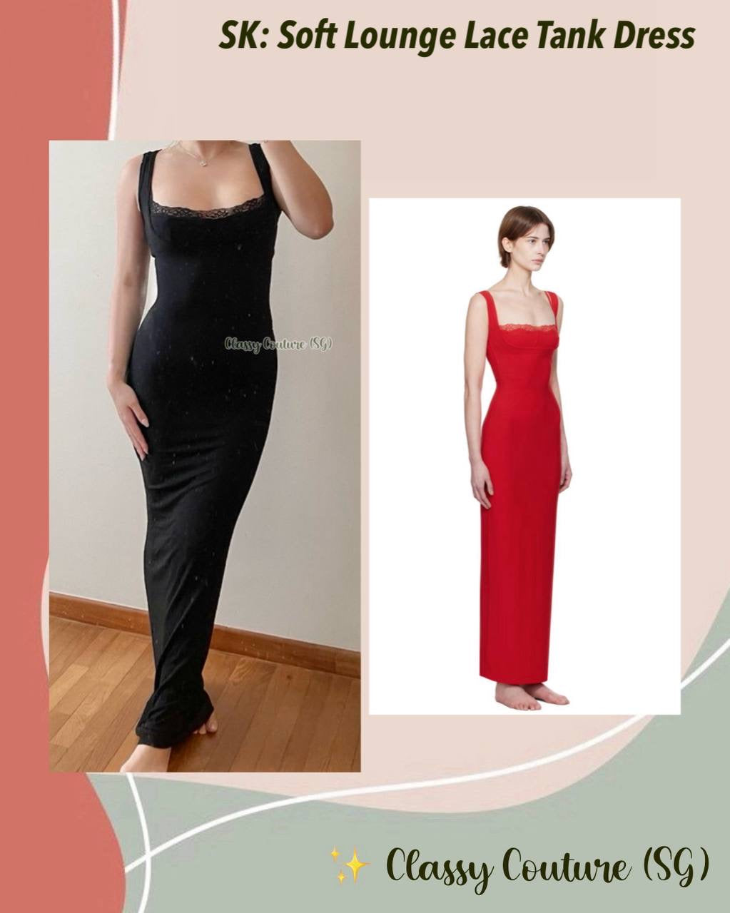 SK Soft Lounge Lace Tank Maxi Dress