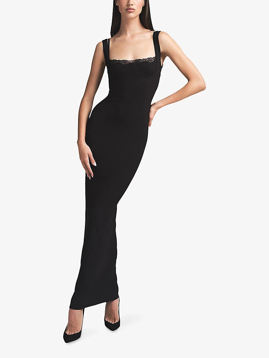 SK Soft Lounge Lace Tank Maxi Dress