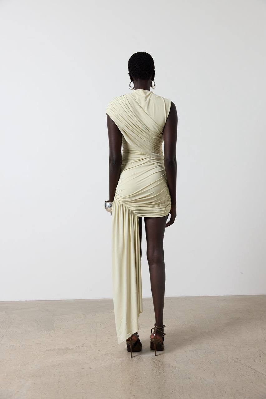 DLV Ravenna Draped Viscose Jerrsey Mini Dress