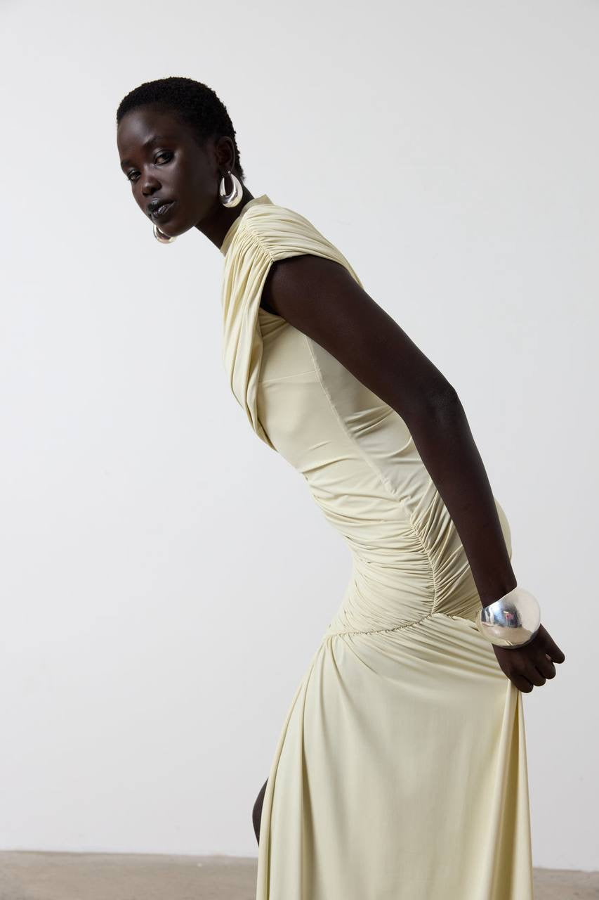 DLV Ravenna Draped Viscose Jerrsey Mini Dress