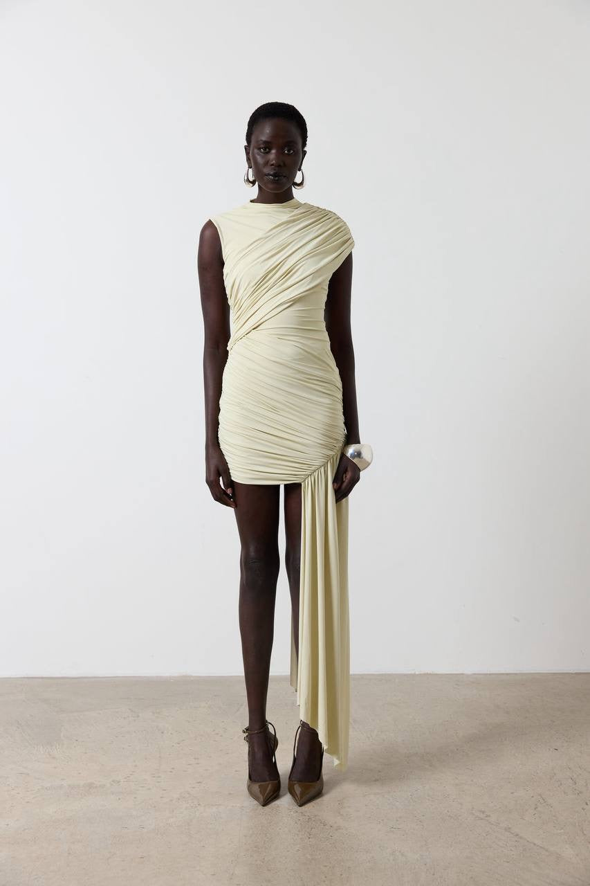 DLV Ravenna Draped Viscose Jerrsey Mini Dress