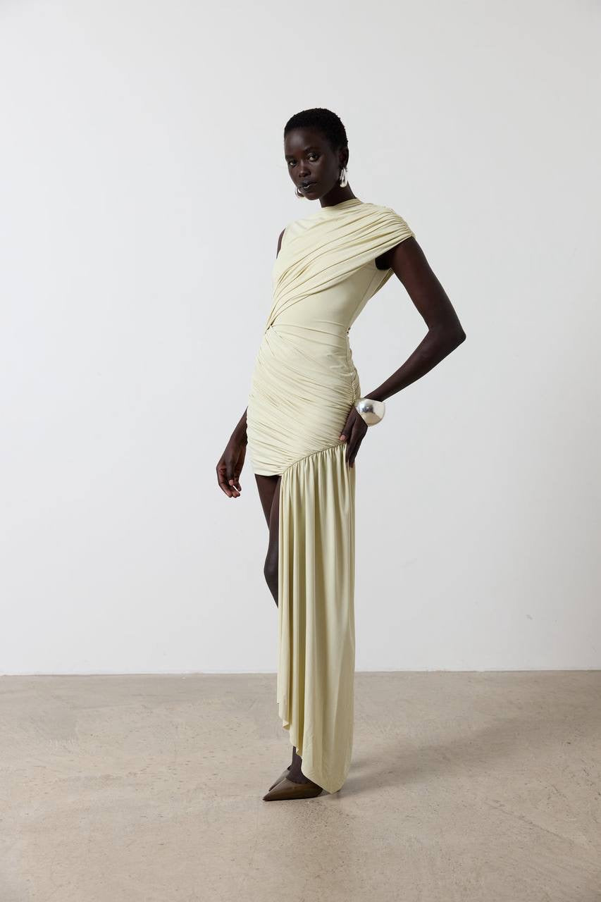 DLV Ravenna Draped Viscose Jerrsey Mini Dress