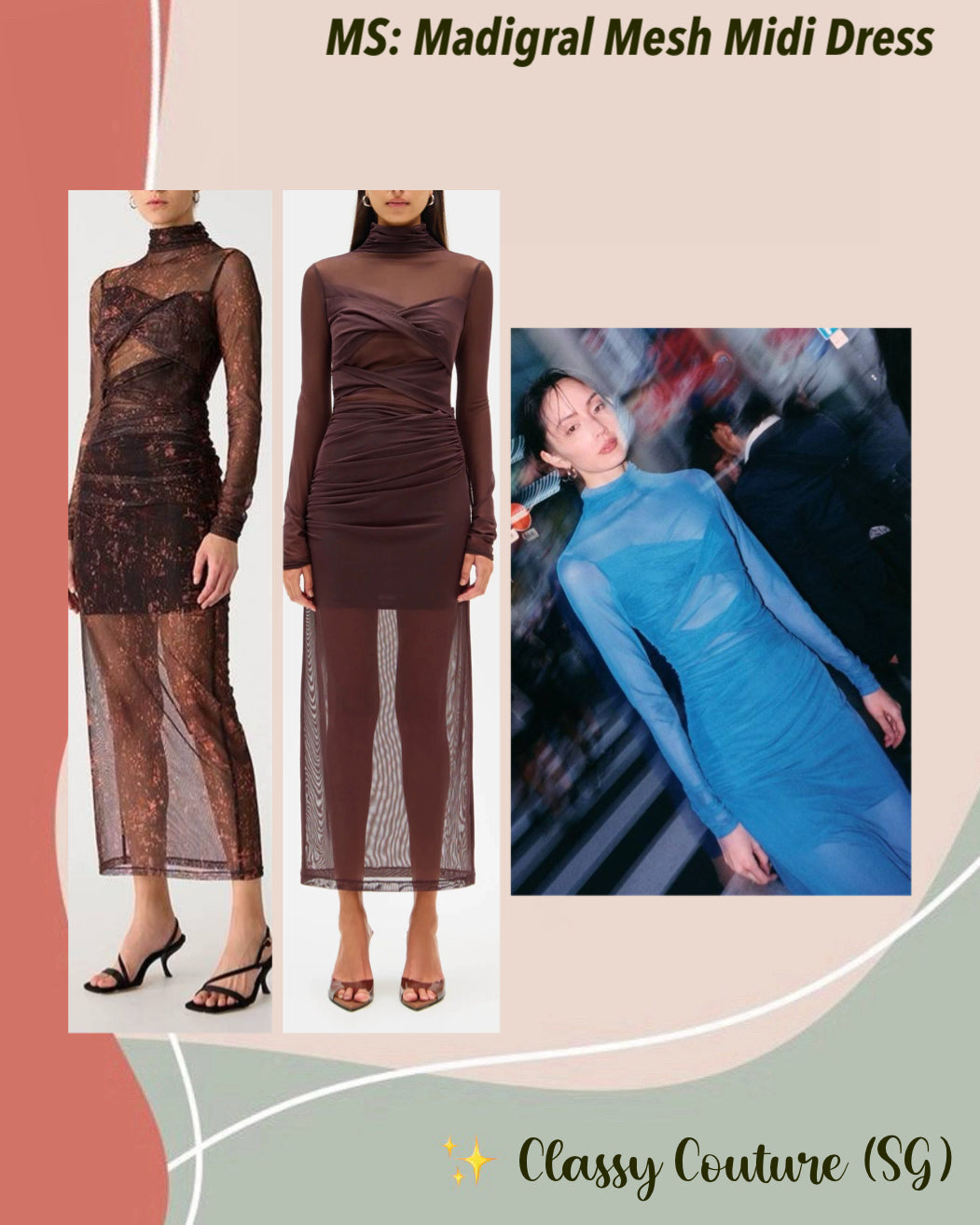 MS Madigral Mesh Midi Dress