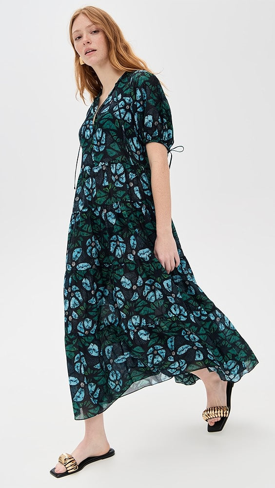 UJ Neera Cotton-Viscose Coverup Midi Dress in Urchin