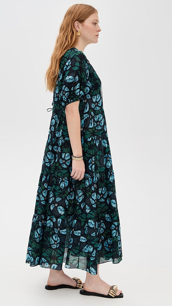 UJ Neera Cotton-Viscose Coverup Midi Dress in Urchin