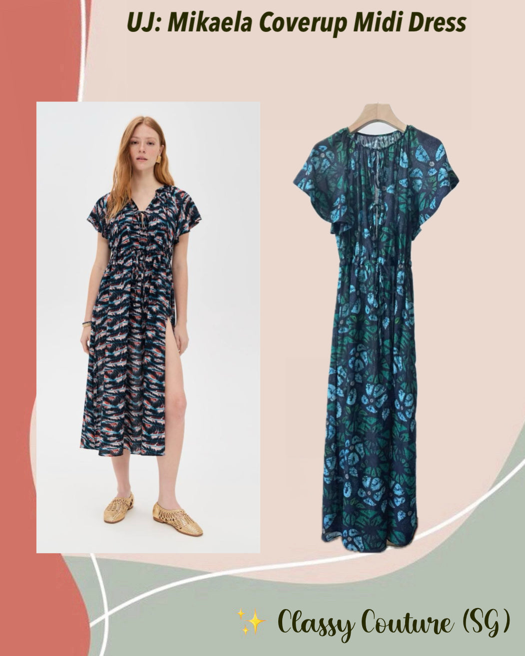 UJ Mikaela Cotton-Viscose Coverup Midi Dress