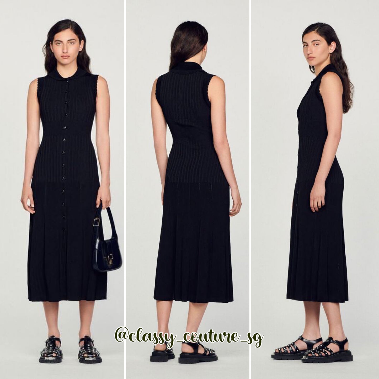 SD Laurene Ribbed Knitted Midi Maxi Dress