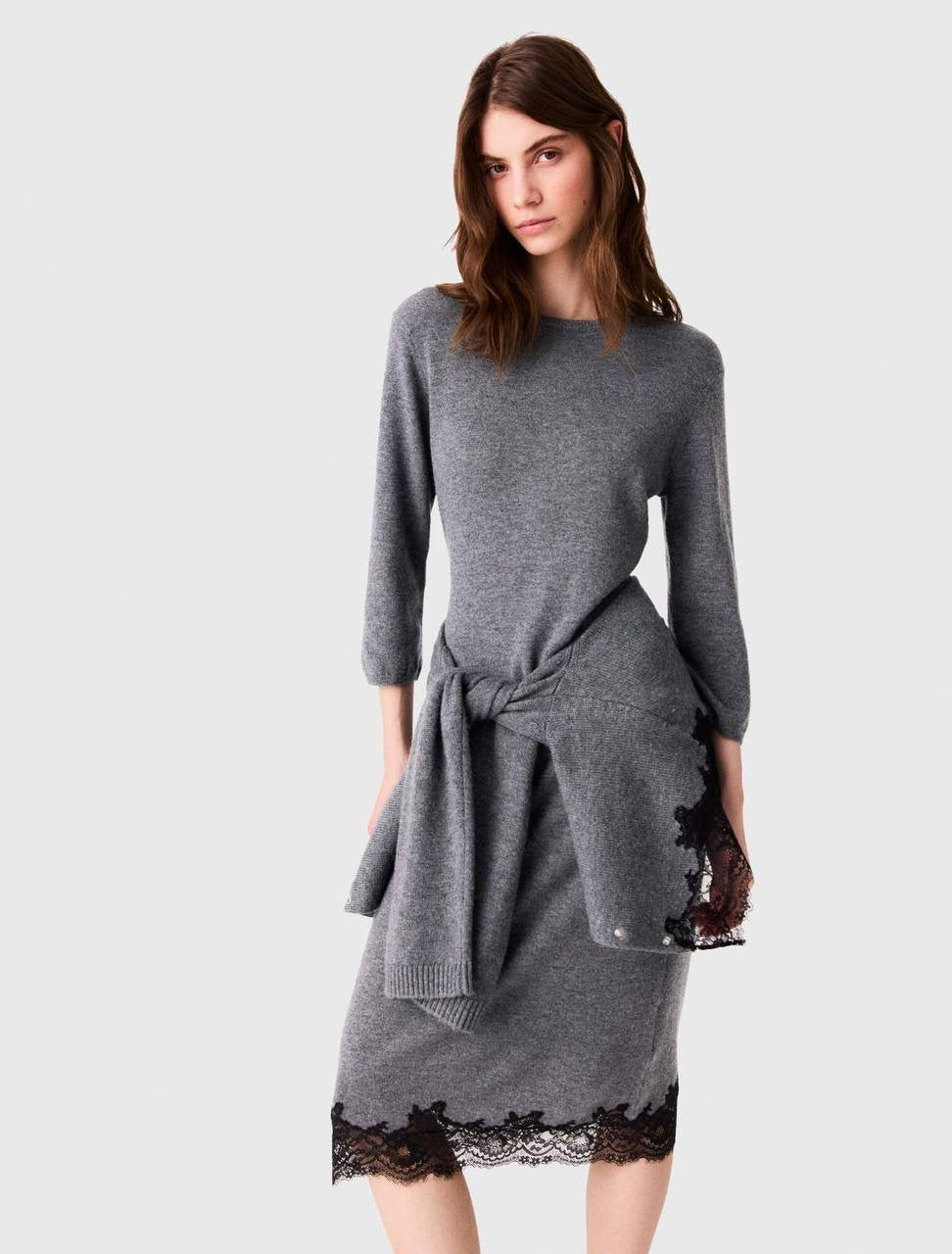 Dress With Lace Panel