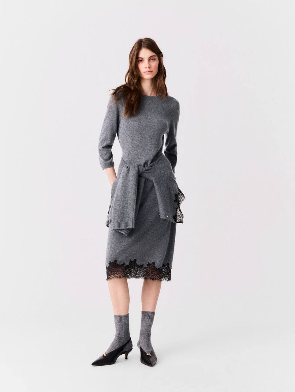 Dress With Lace Panel