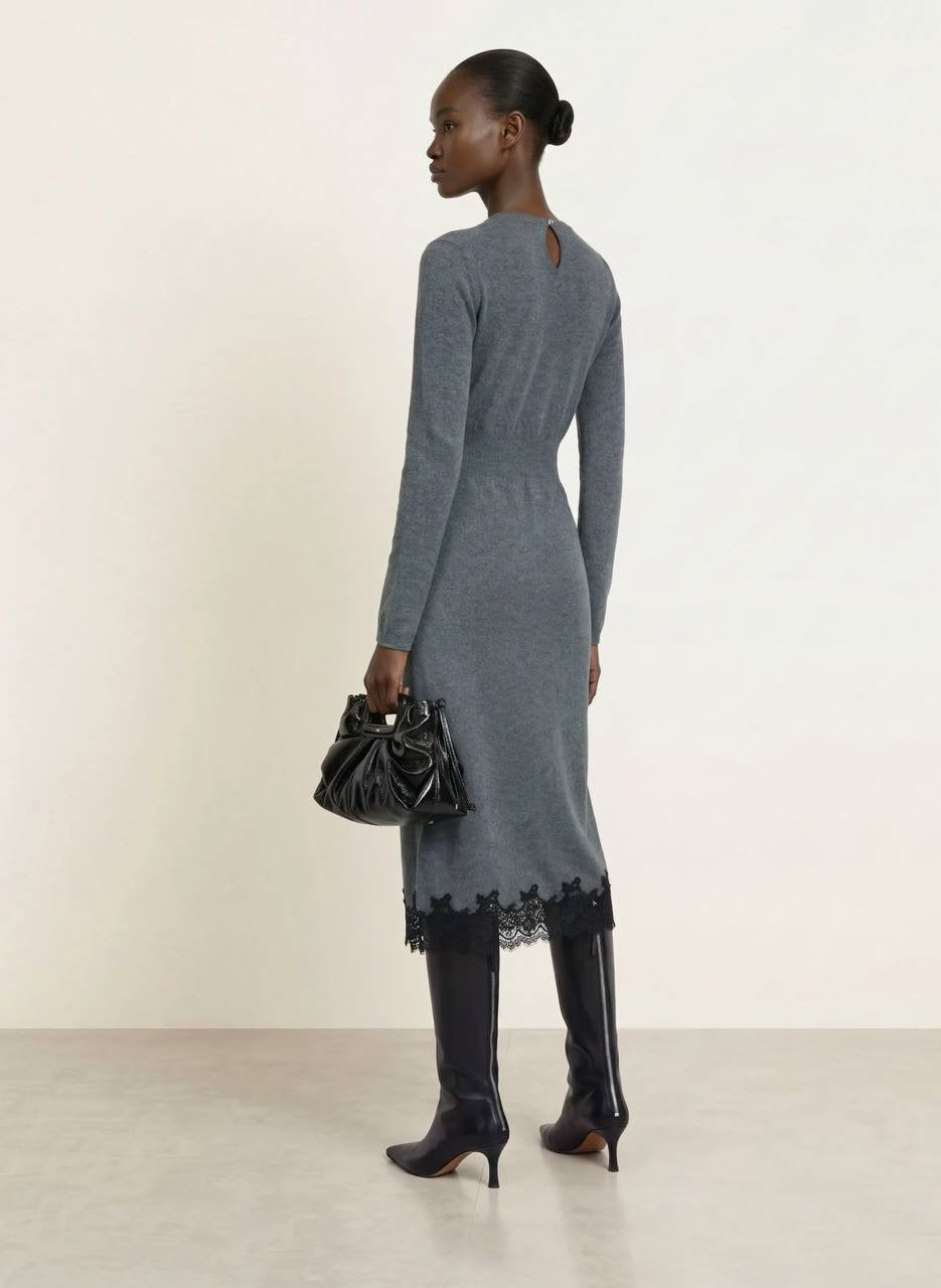 Dress With Lace Panel