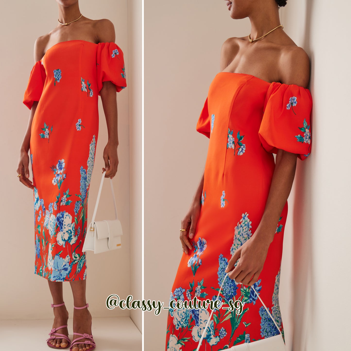 CC Karene Stretch-Crepe Midi Dress