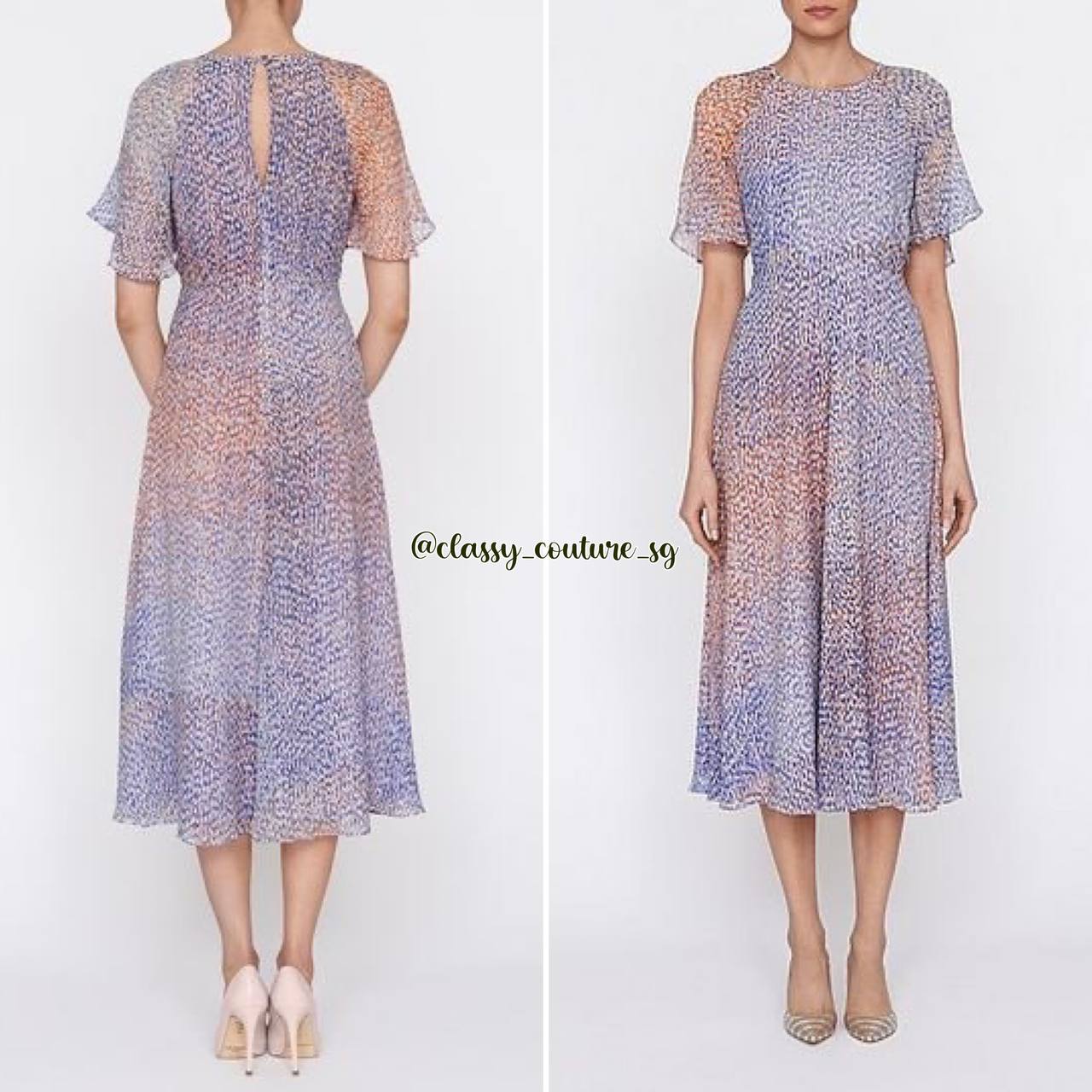 LKB Madison Silk Lilac Midi Dress