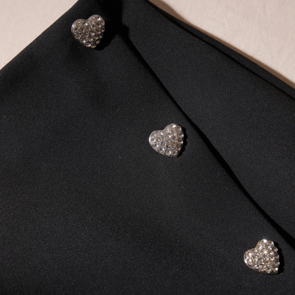 SP Black Wrap Mini Skirt