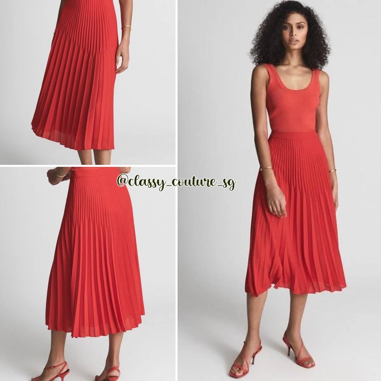 RS Pleated Midi Skirt