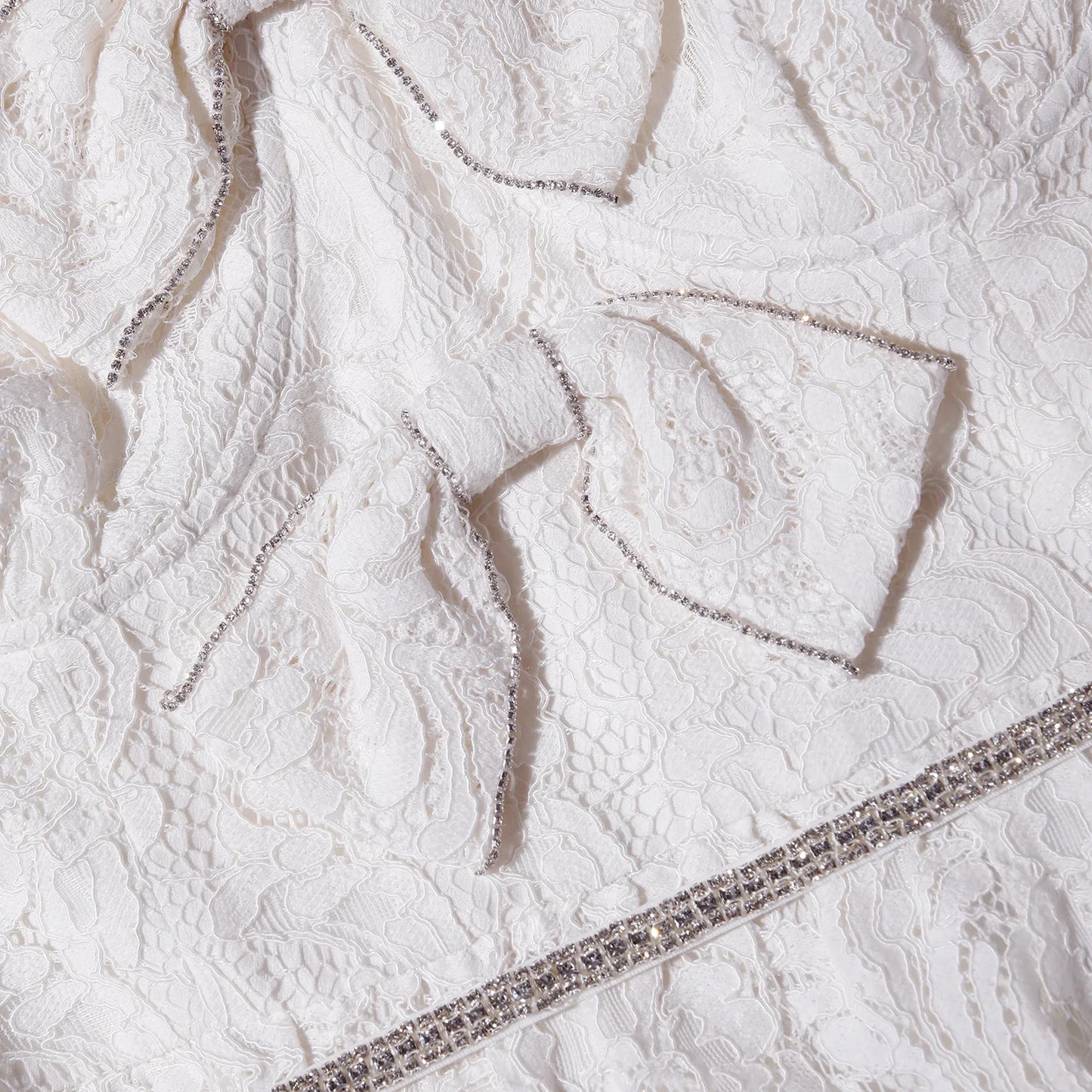 SP Cream Cord Lace Tiered Midi Dress